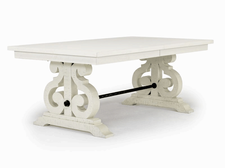 Stone Extendable Dining Table in White