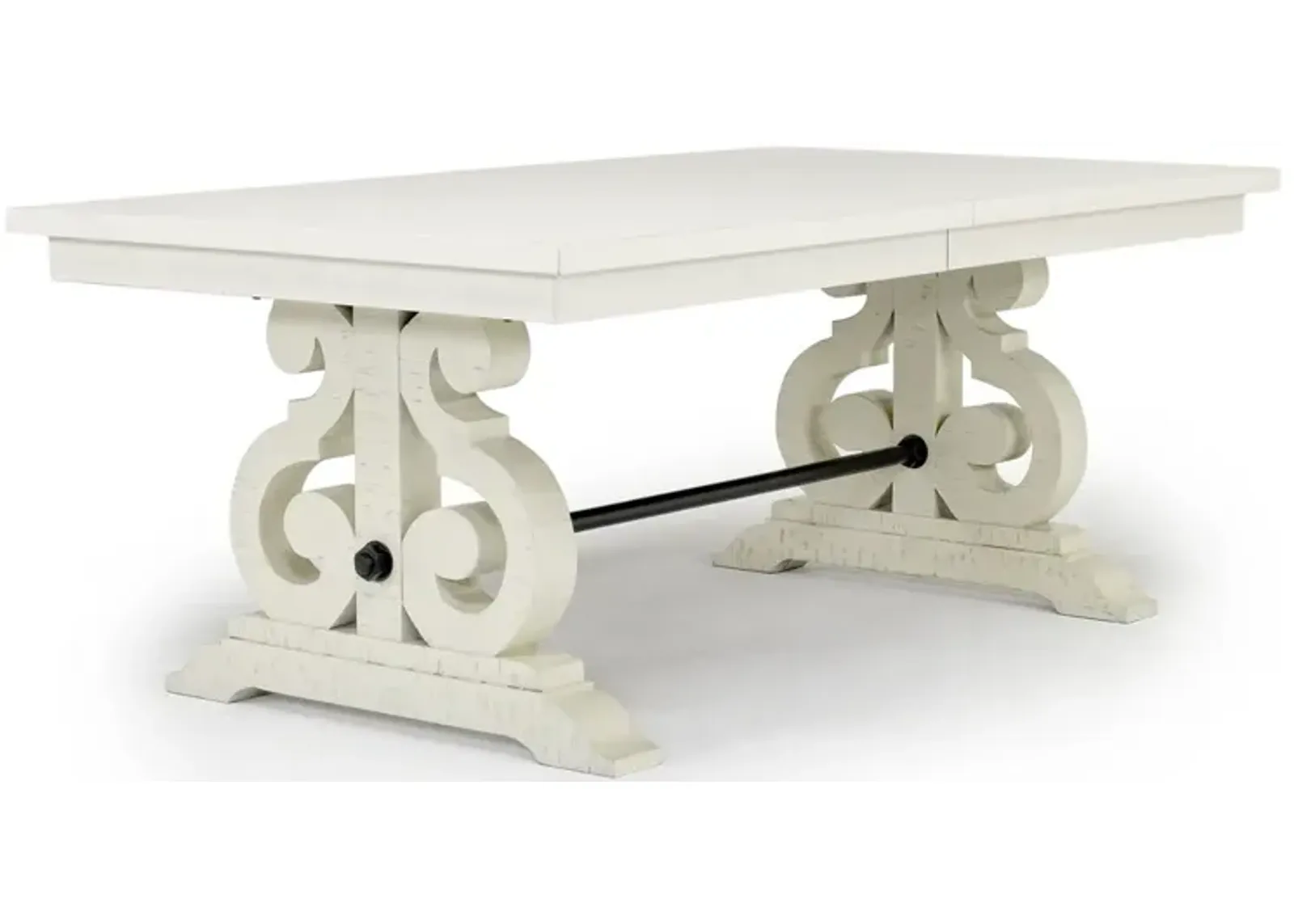 Stone Extendable Dining Table in White