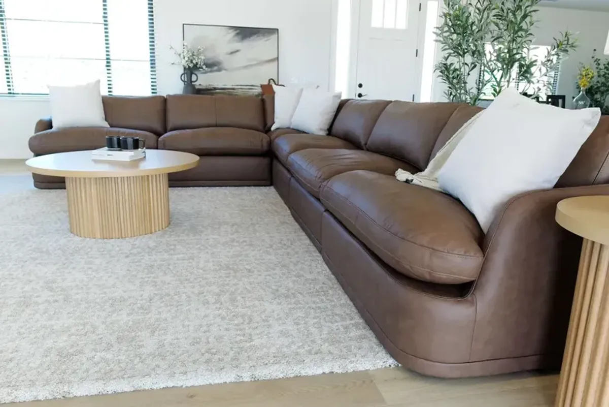 Stratus 6 Piece Sectional in Aline Saddle Leather