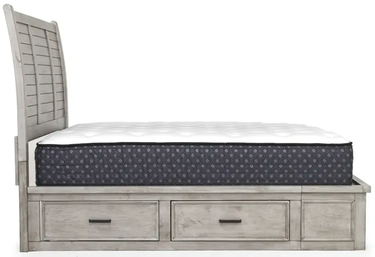 Sullivan Panel Bed w/ Storage in Drift Gray, Queen