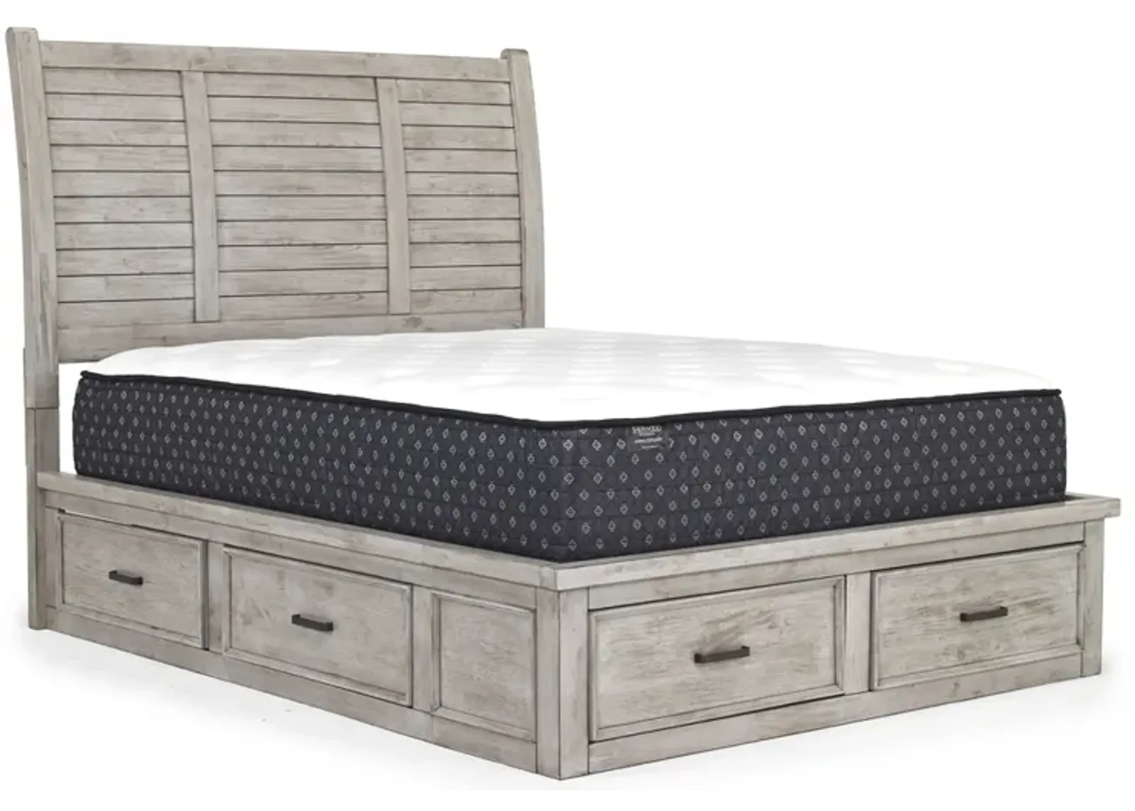 Sullivan Panel Bed w/ Storage in Drift Gray, Queen