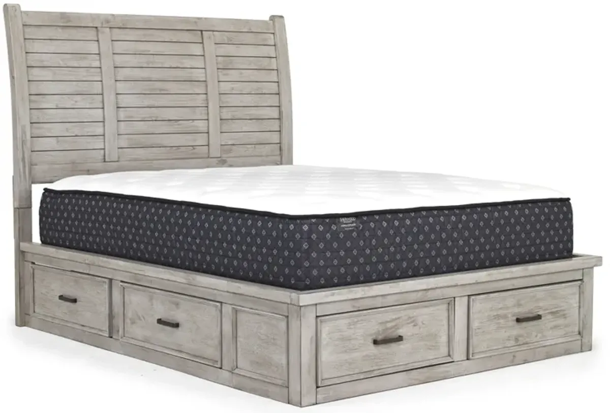 Sullivan Panel Bed w/ Storage in Drift Gray, Queen