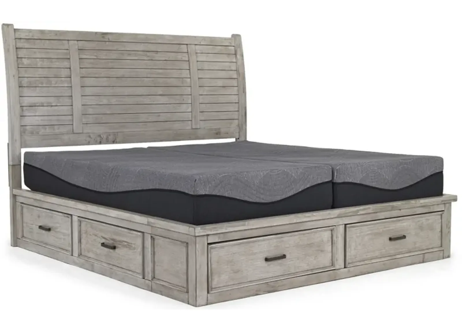 Sullivan Panel Bed w/ Storage in Drift Gray, Eastern King