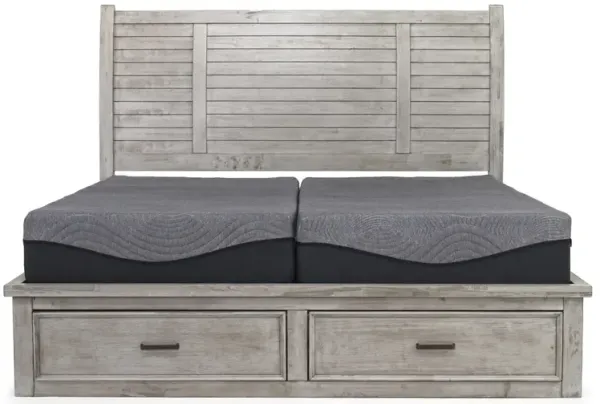 Sullivan Panel Bed w/ Storage in Drift Gray, Eastern King