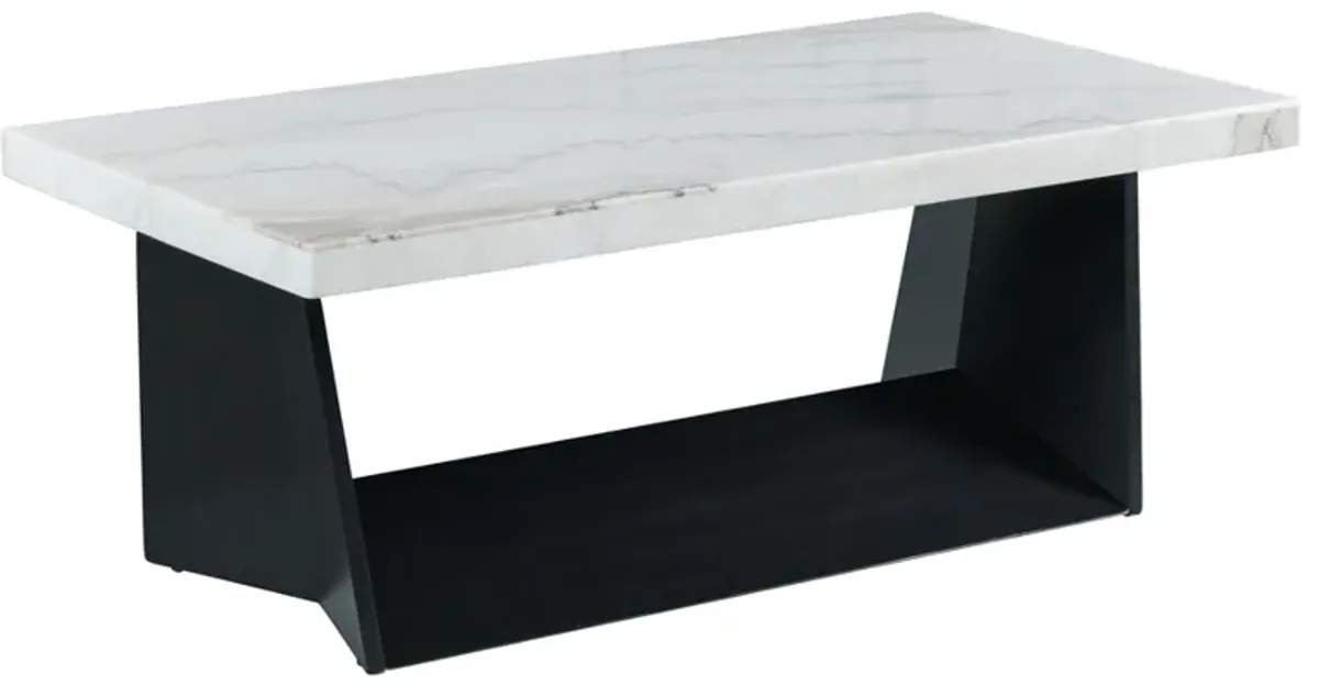 Tobias Coffee Table in White Marble