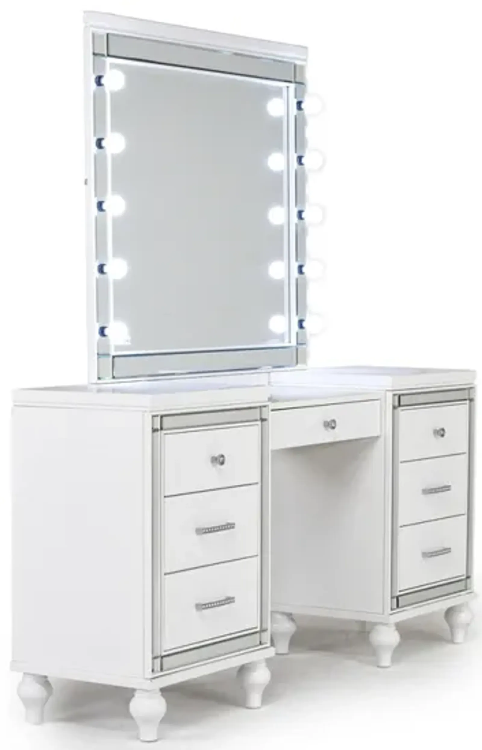 Valentino Vanity & Mirror in White