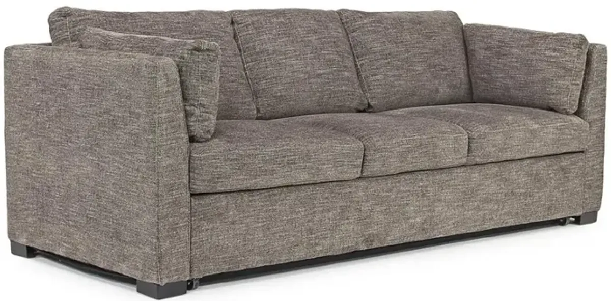 Vivian Queen Pullout Sofa & Full Pullout Loveseat in Gray Fabric (FB)