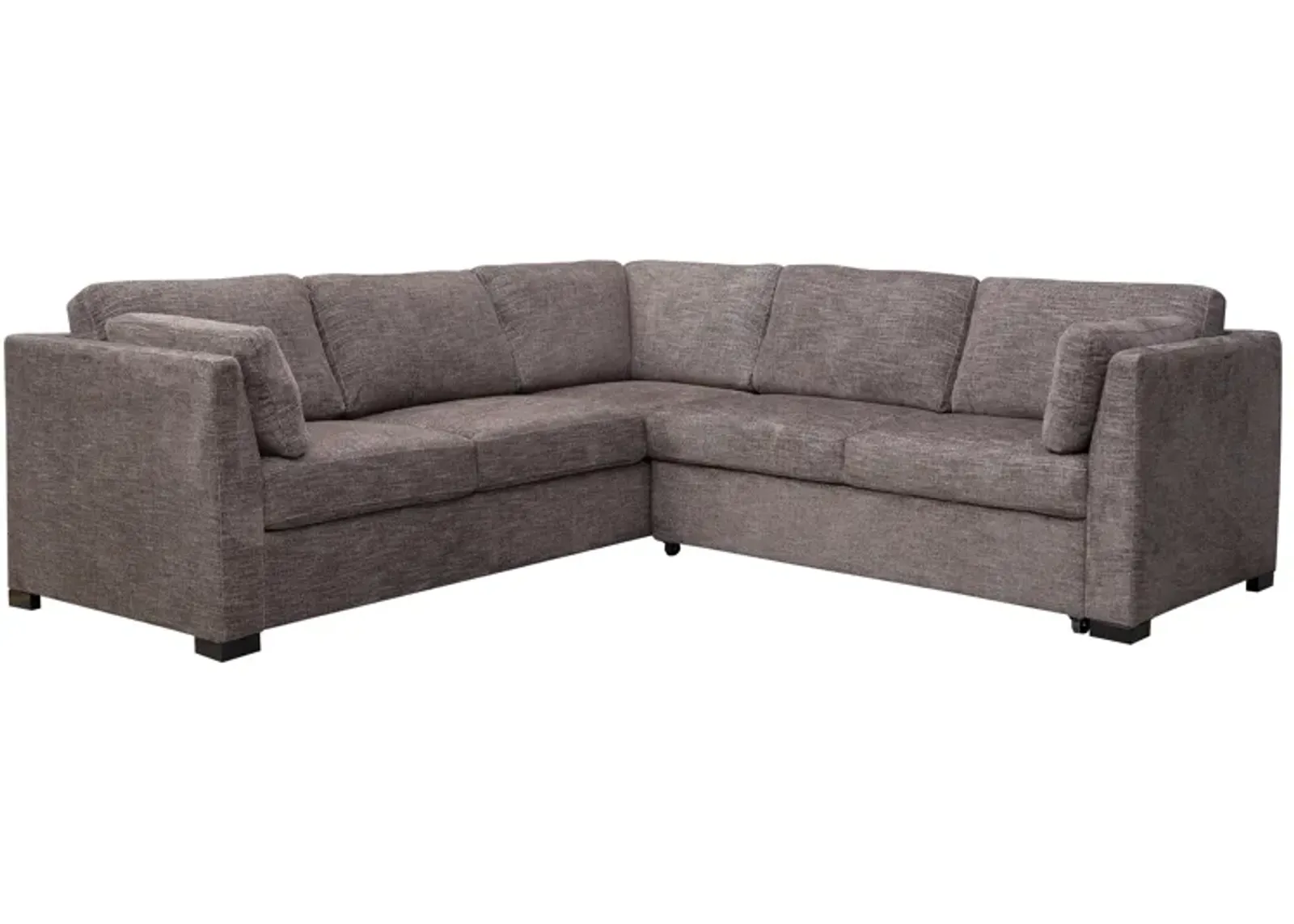 Vivian Full Tux Sleeper Sectional in Gray Fabric (FB), Right Facing