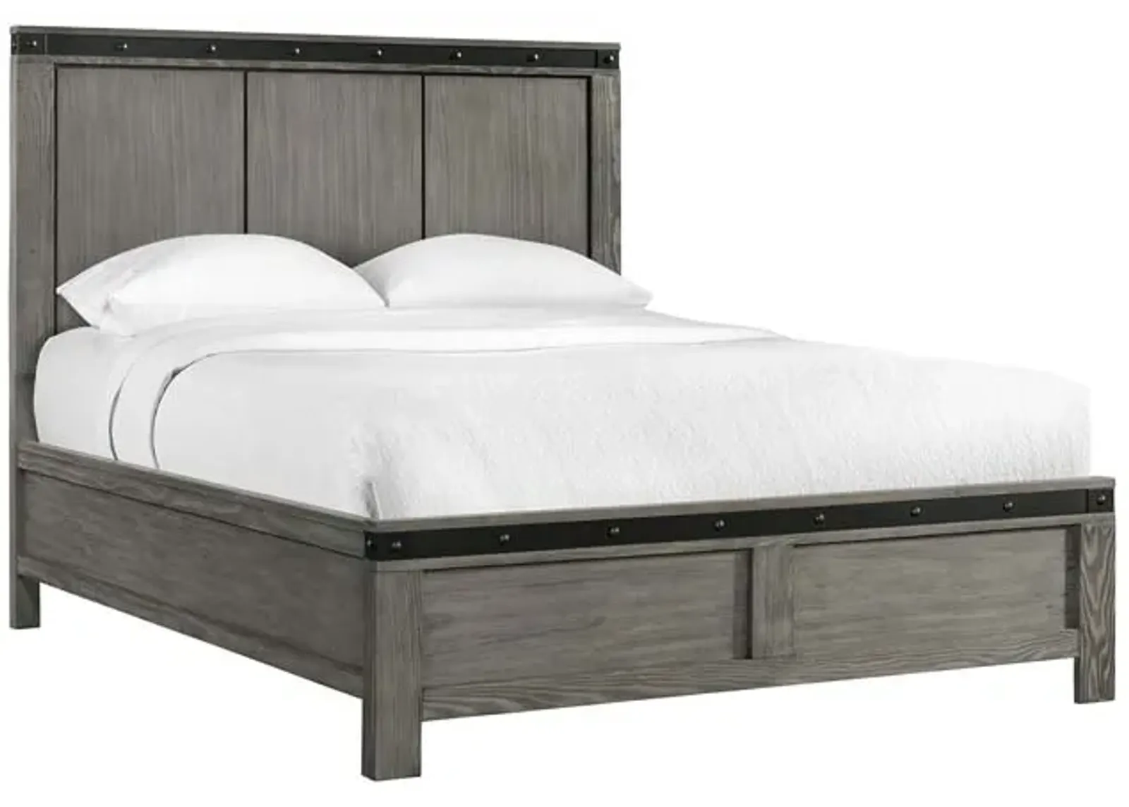 Wade Panel Bed in Gray, Eastern King