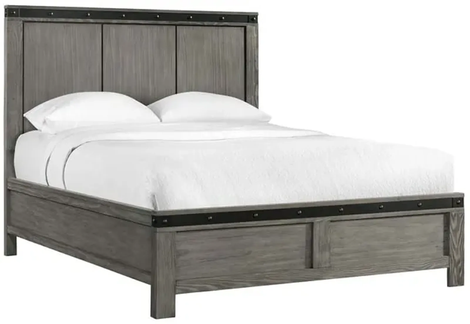 Wade Panel Bed in Gray, Eastern King