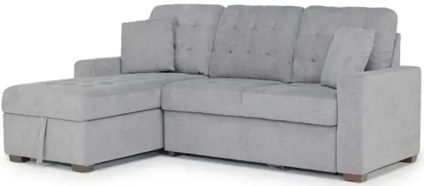 Waitsfield Full Pullout Sofa Chaise in Gray, Left Facing