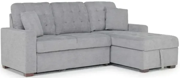 Waitsfield Full Pullout Sofa Chaise in Gray, Right Facing