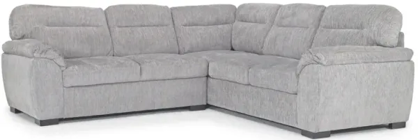 Wanda Tux Sofa Sectional in California Gray, Left Facing