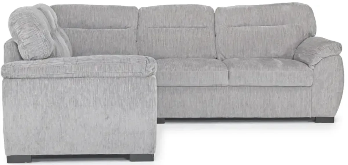 Wanda Tux Sofa Sectional in California Gray, Right Facing