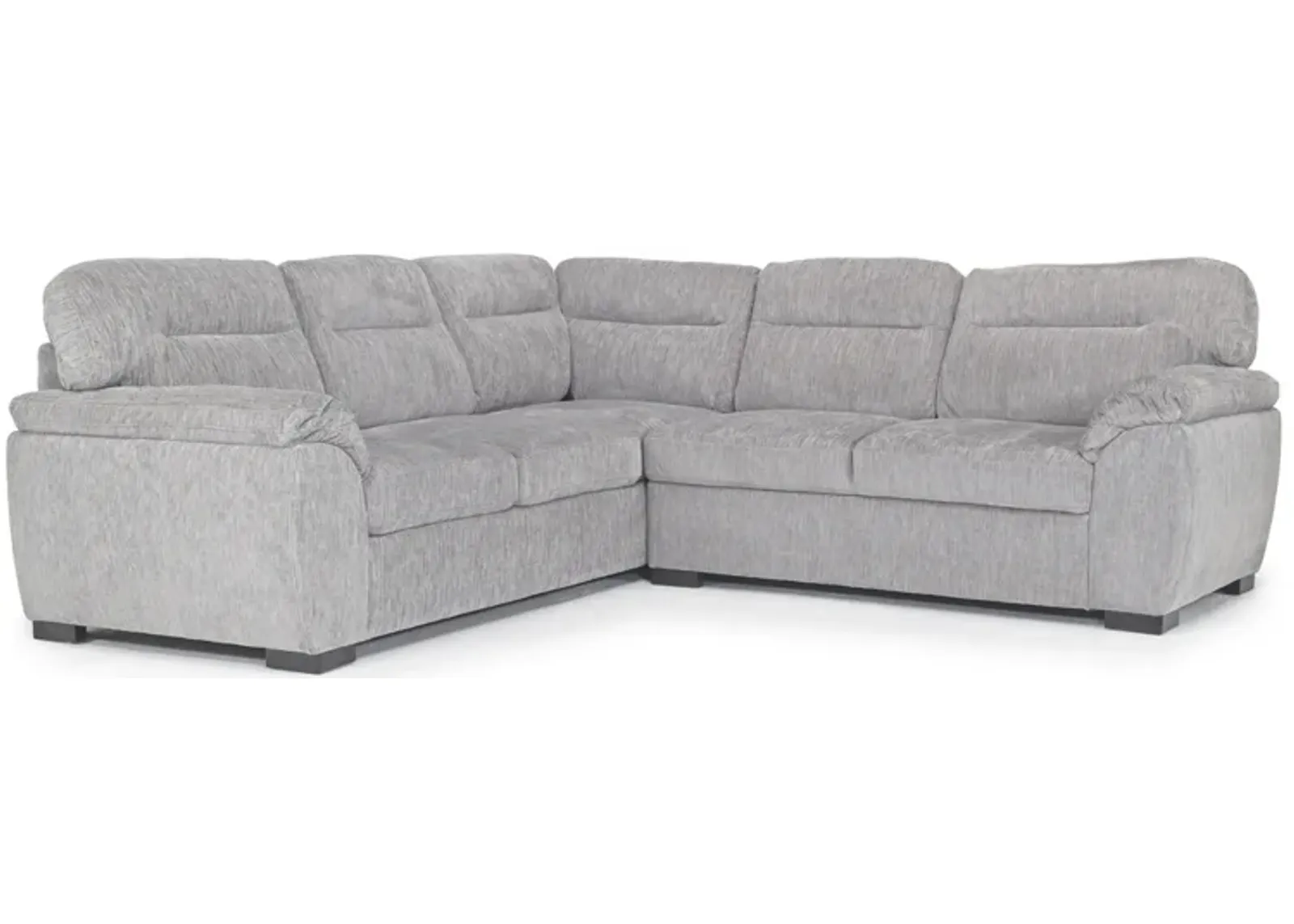 Wanda Tux Sofa Sectional in California Gray, Right Facing