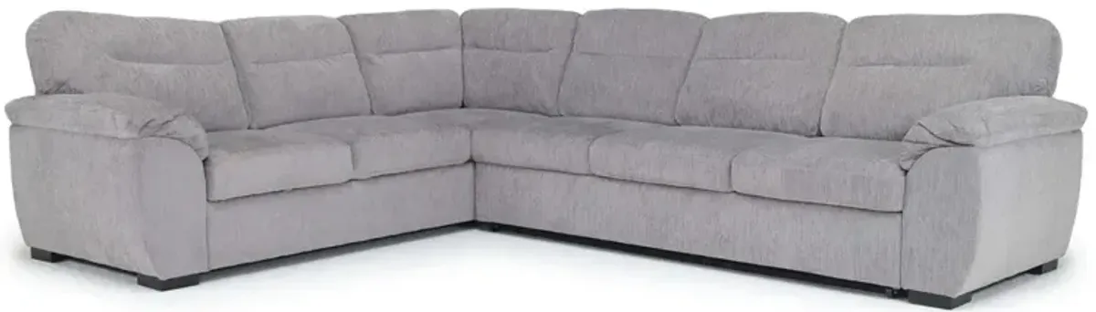Wanda Sleeper Sofa Sectional w/ Drop Table in Gray, Right Facing