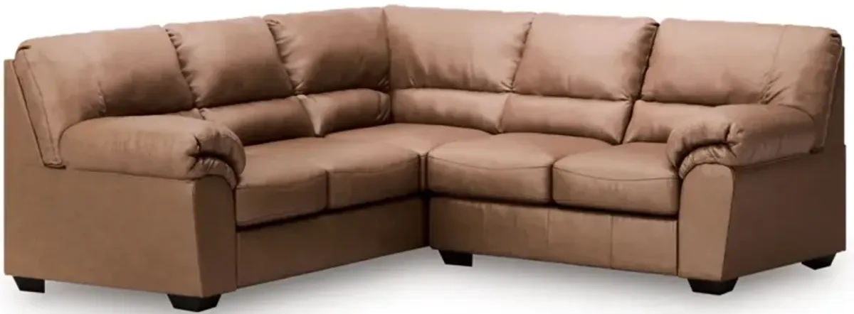 Whitlock Tux Loveseat Sectional in Caramel, Right Facing