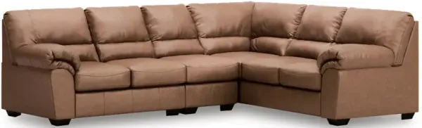 Whitlock Tux Sofa Sectional in Caramel, Left Facing