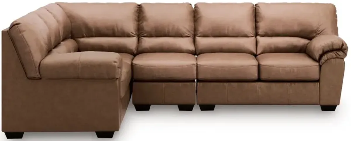 Whitlock Tux Sofa Sectional in Caramel, Right Facing
