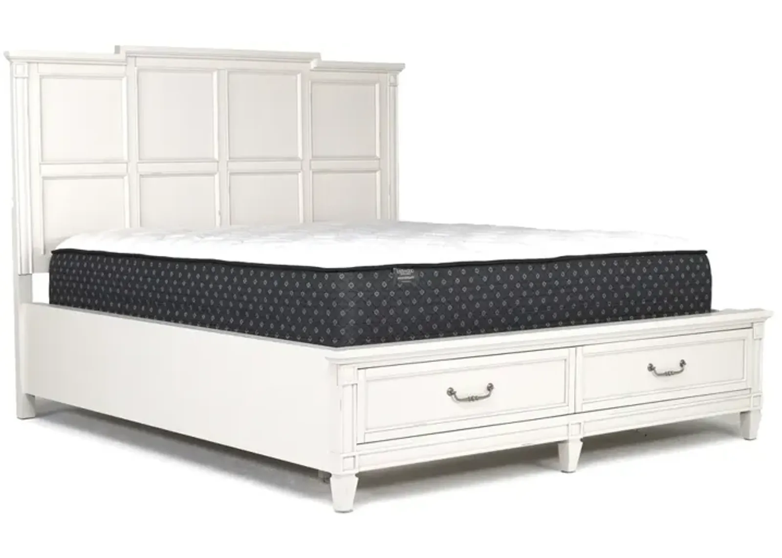 Willowbrook Panel Wall Bed w/ Storage in Egg Shell White, Queen