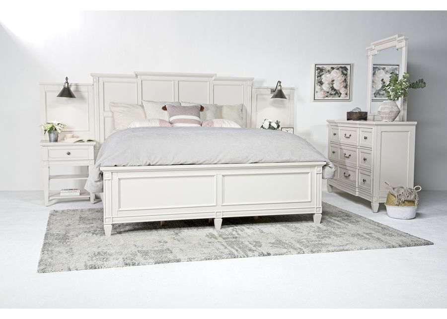 Willowbrook Panel Wall Bed in Egg Shell White, CA King