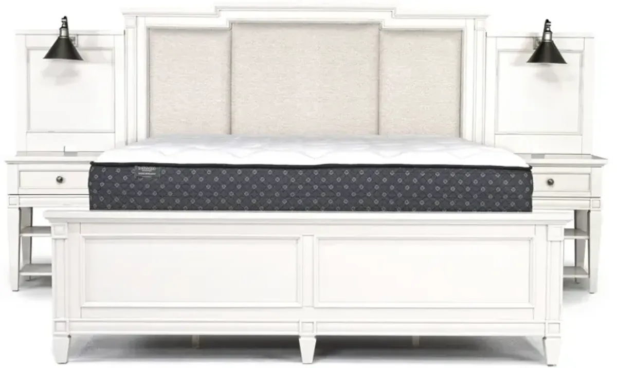 Willowbrook Upholstered Wall Bed in Egg Shell White, CA King