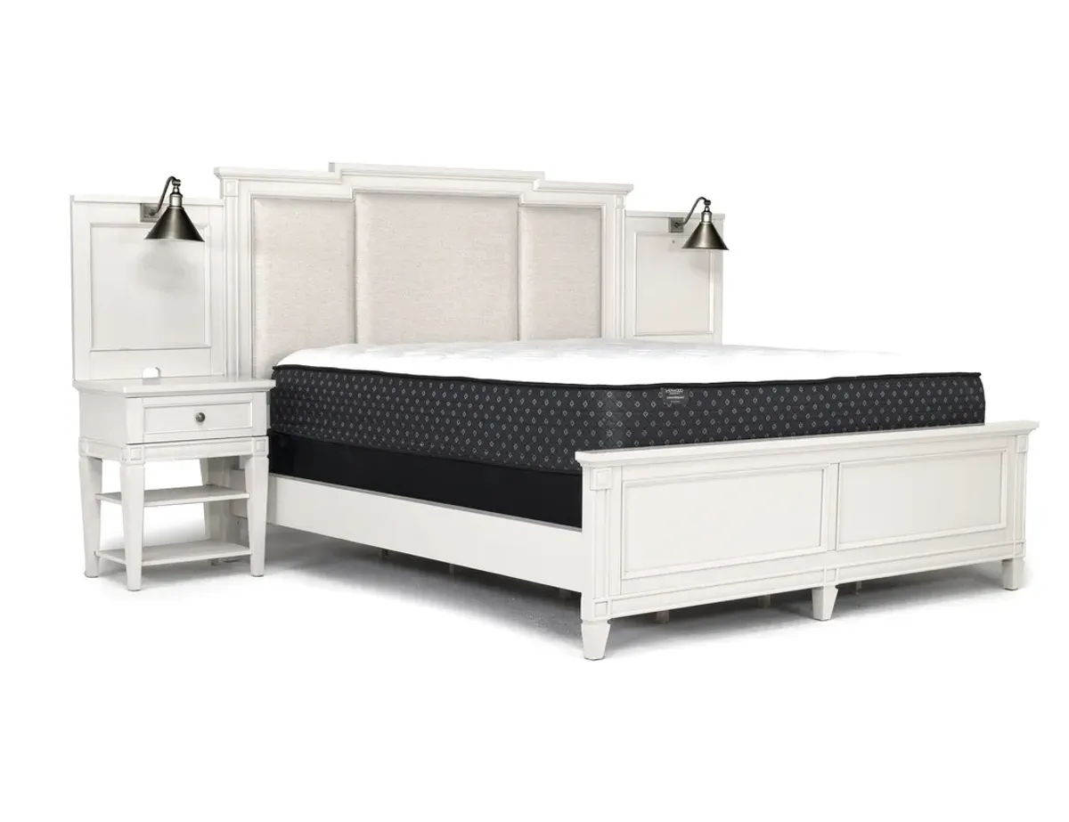 Willowbrook Upholstered Wall Bed in Egg Shell White, Eastern King