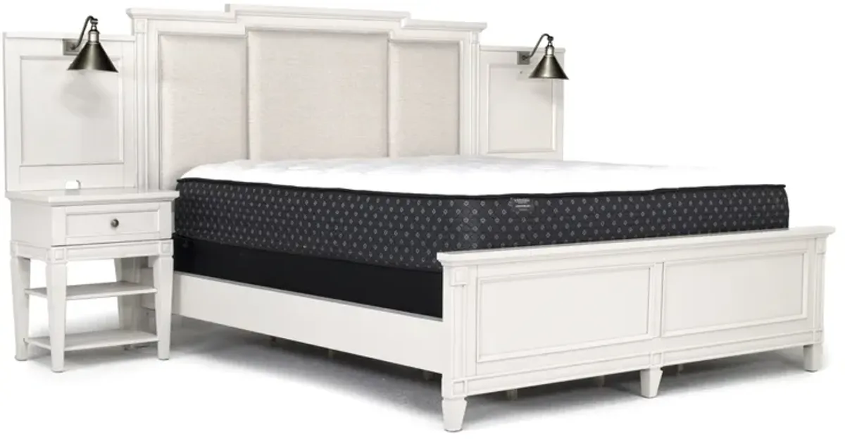 Willowbrook Upholstered Wall Bed in Egg Shell White, Eastern King