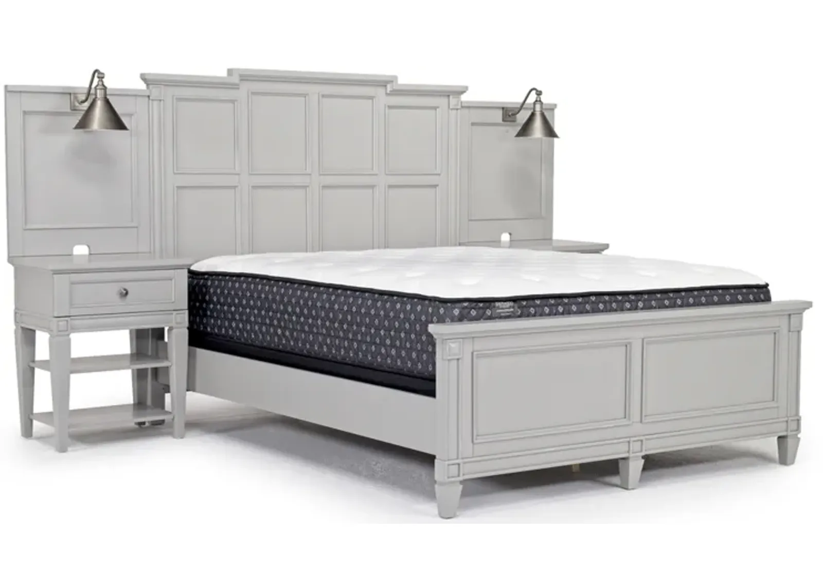 Willowbrook Panel Wall Bed in Pebble, Queen