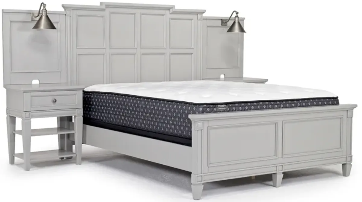 Willowbrook Panel Wall Bed in Pebble, Queen