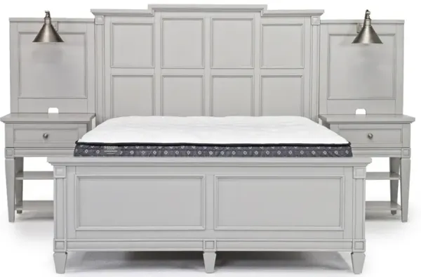 Willowbrook Panel Wall Bed w/ Storage in Pebble, CA King