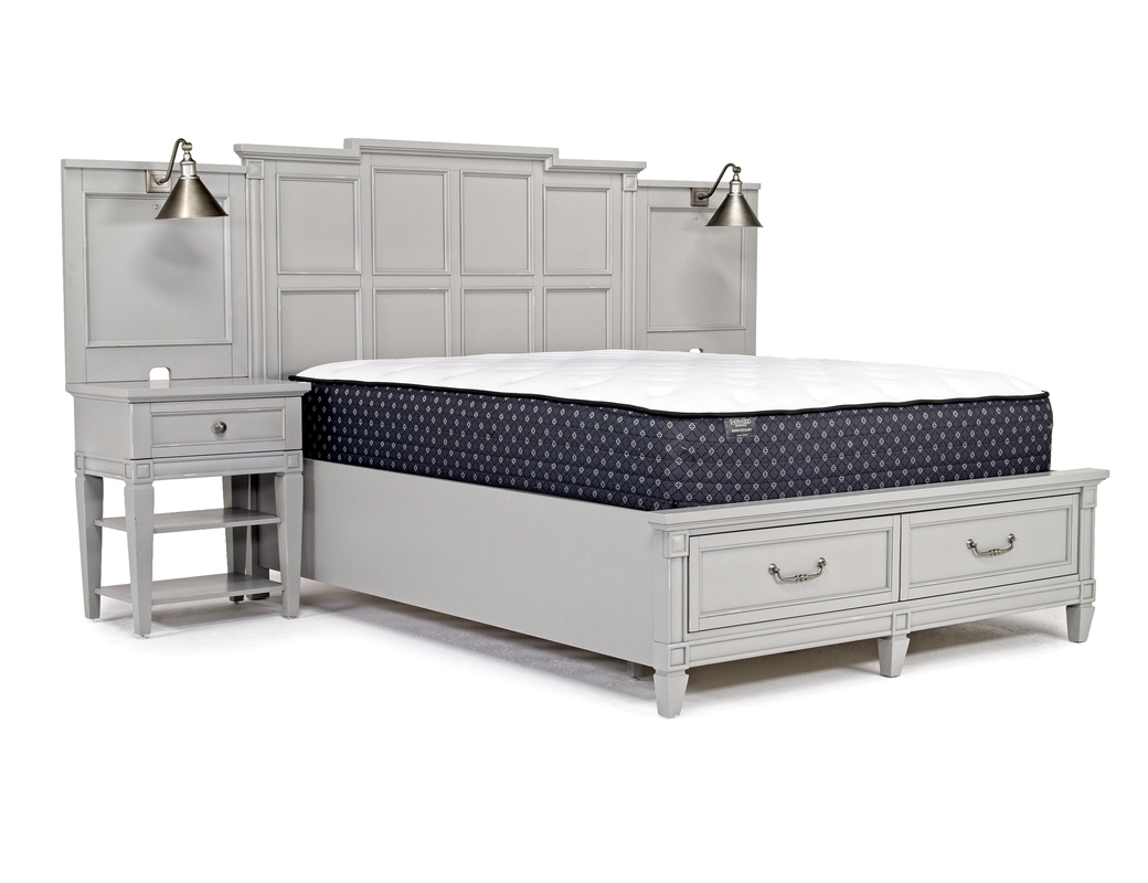 Willowbrook Panel Wall Bed w/ Storage in Pebble, CA King