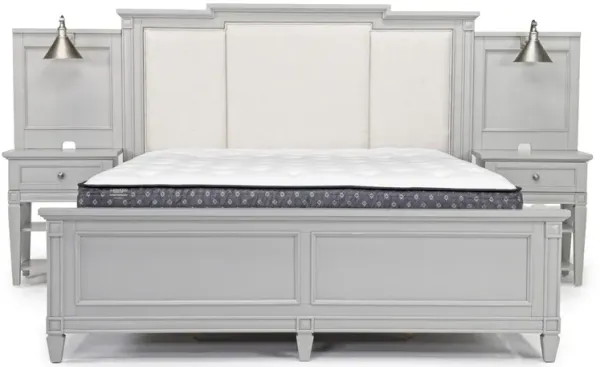 Willowbrook Upholstered Wall Bed in Pebble, CA King