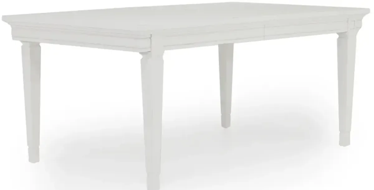 Willowbrook Dining Table & 6 Upholstered Chairs in Egg Shell White