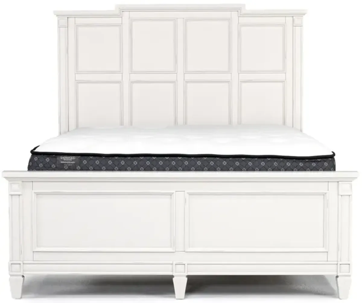 Willowbrook Panel Bed in Egg Shell White, Queen