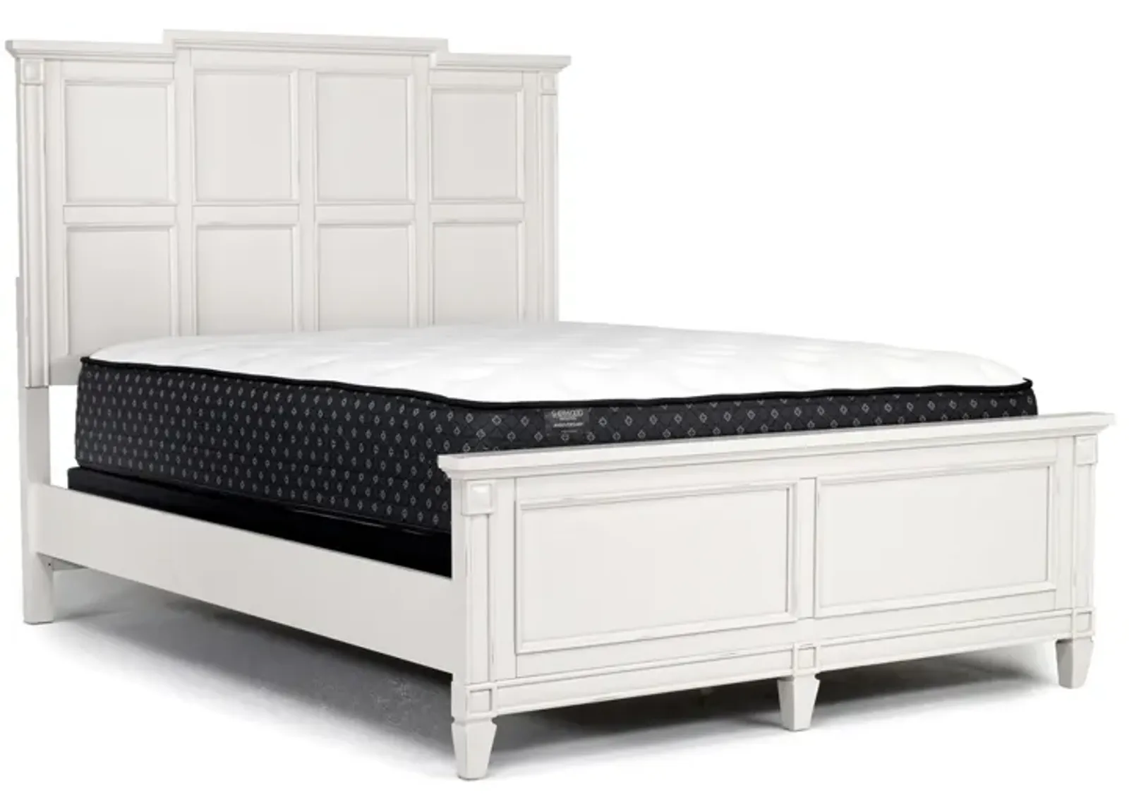 Willowbrook Panel Bed in Egg Shell White, Queen