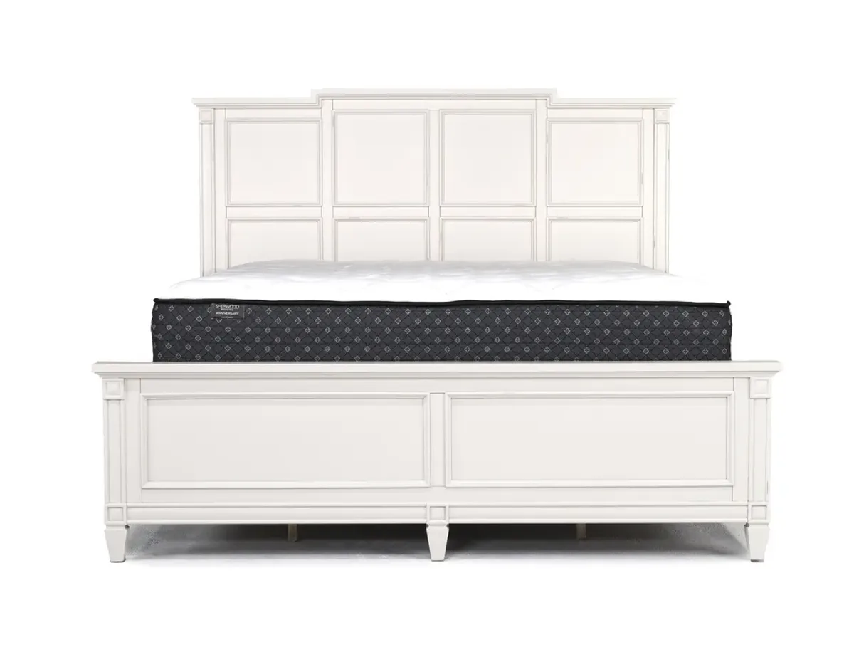 Willowbrook Panel Bed in Egg Shell White, Eastern King
