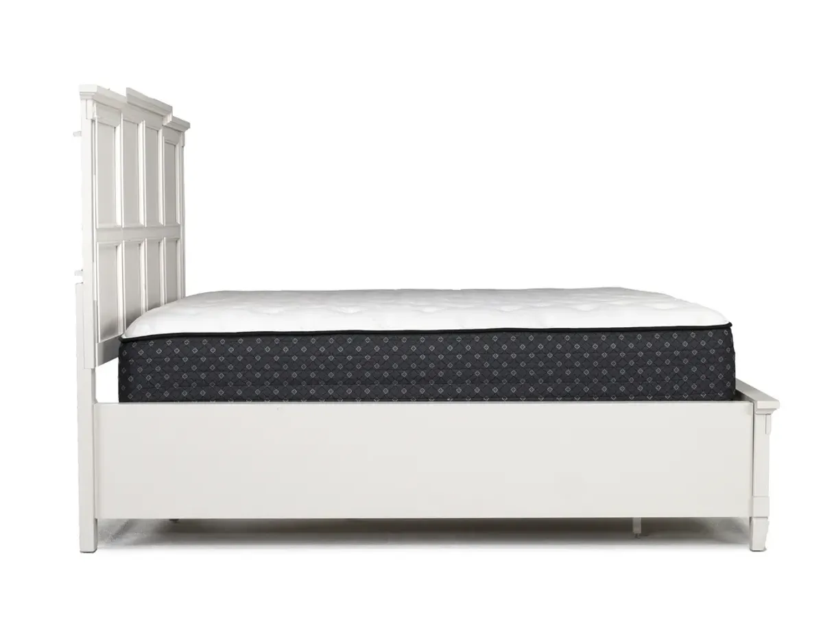 Willowbrook Panel Bed w/ Storage in Egg Shell White, Queen