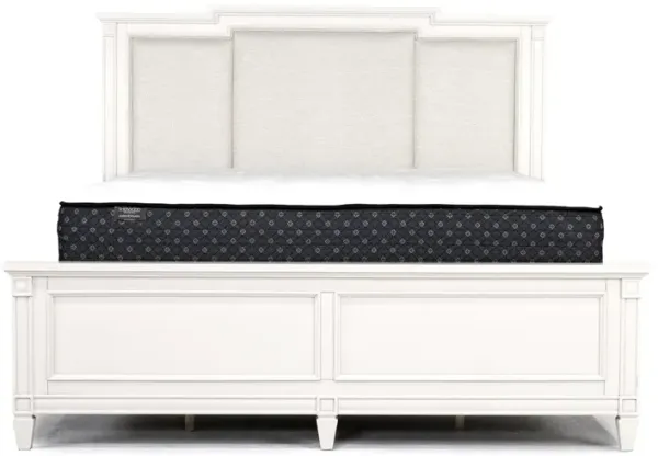 Willowbrook Upholstered Bed in Egg Shell White, CA King