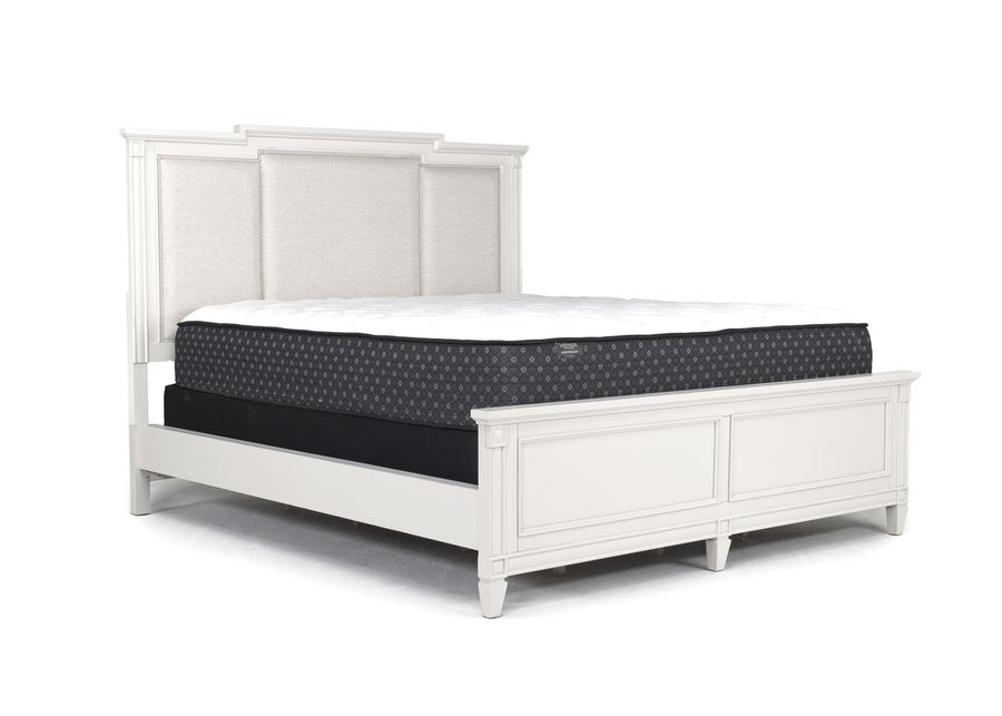 Willowbrook Upholstered Bed in Egg Shell White, CA King