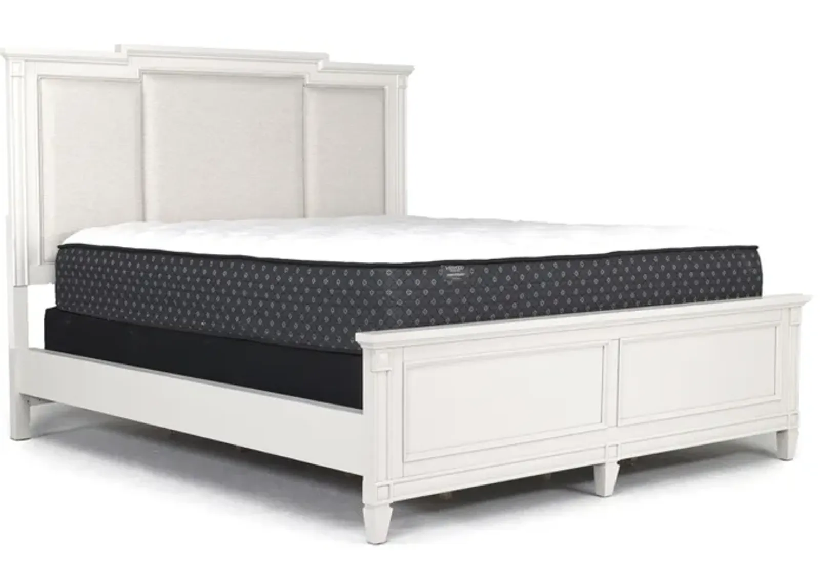 Willowbrook Upholstered Bed in Egg Shell White, CA King