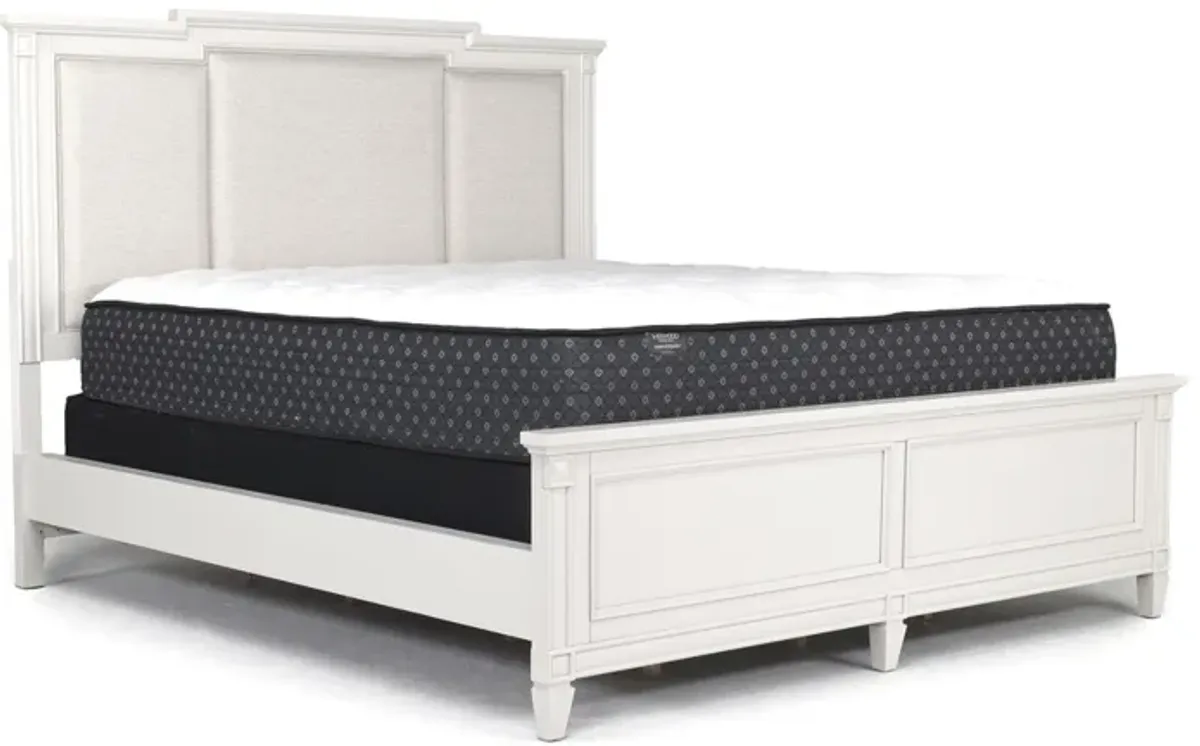 Willowbrook Upholstered Bed in Egg Shell White, CA King