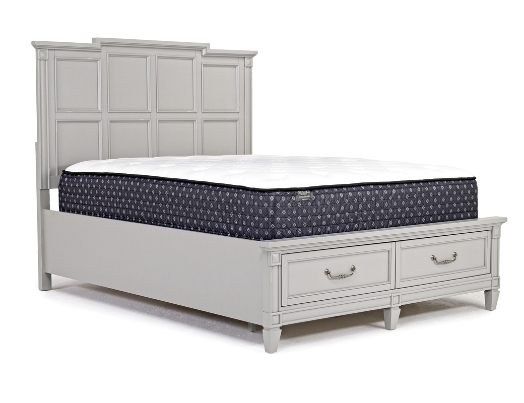 Willowbrook Panel Bed w/ Storage in Pebble, Queen