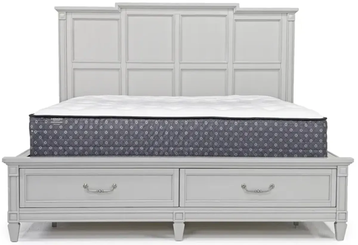 Willowbrook Panel Bed w/ Storage in Pebble, CA King