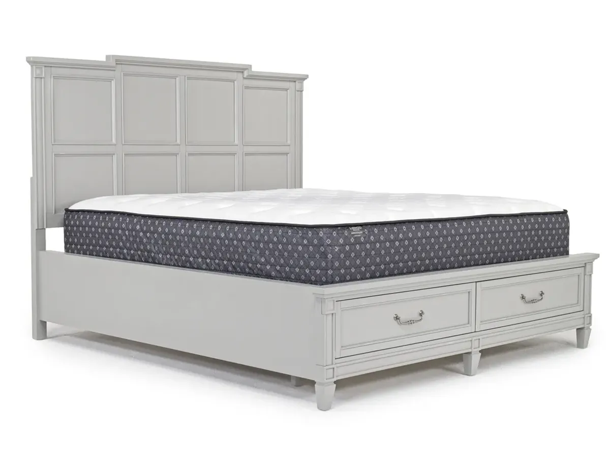 Willowbrook Panel Bed w/ Storage in Pebble, CA King