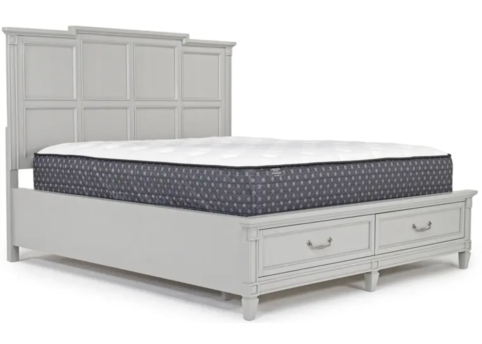 Willowbrook Panel Bed w/ Storage in Pebble, CA King