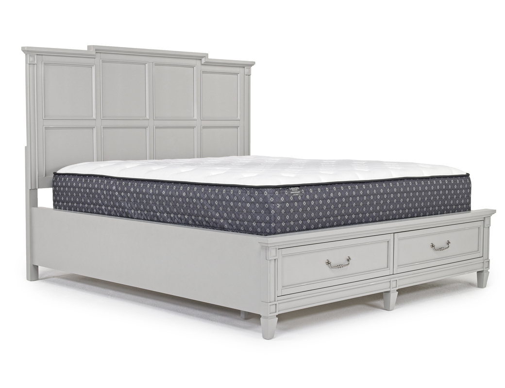 Willowbrook Panel Bed w/ Storage in Pebble, Eastern King