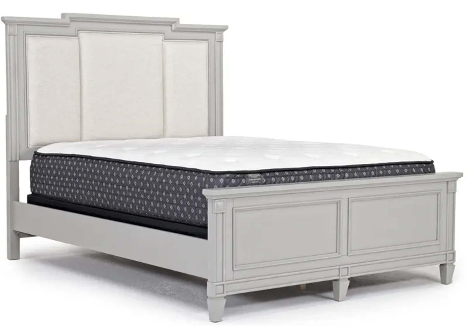 Willowbrook Upholstered Panel Bed in Pebble, Queen