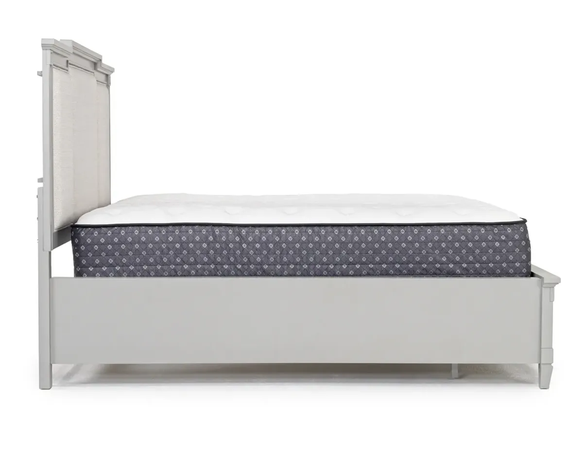 Willowbrook Upholstered Panel Bed in Pebble, CA King