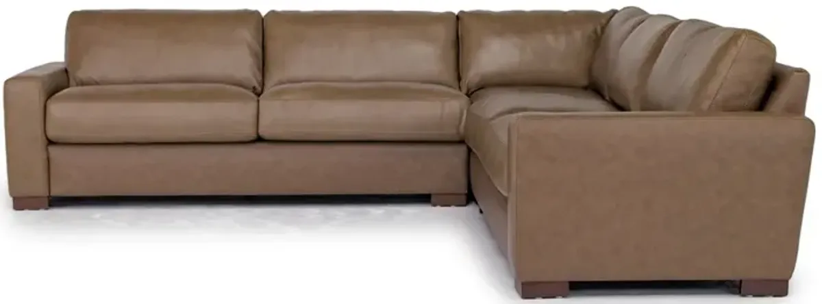 York 3 Piece Sectional in Chestnut